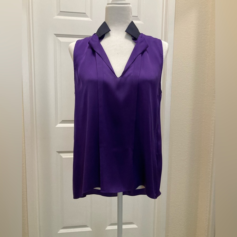 Elie Tahari Purple Silk Tunic